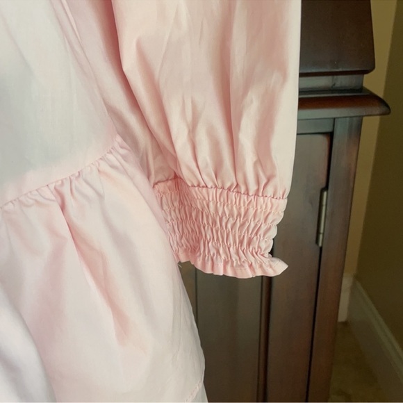 Nasty Gal Coquette Girl Barbie Millennial Blush Pink Smocked Waist Dress Size 4 - Picture 8 of 15